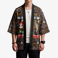 Sloth Wake Me Up Christmas Kimono Xmas Holiday Patterns - Wonder Print Shop