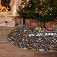 Sloth Wake Me Up Christmas Tree Skirt Xmas Holiday Patterns - Wonder Print Shop