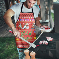Snowman Let It Snow Christmas Apron Xmas Holiday Patterns - Wonder Print Shop