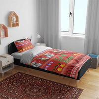 Snowman Let It Snow Christmas Bedding Set Xmas Holiday Patterns - Wonder Print Shop