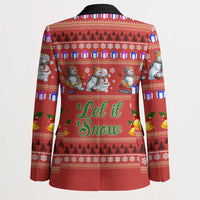 Snowman Let It Snow Christmas Blazer Xmas Holiday Patterns - Wonder Print Shop