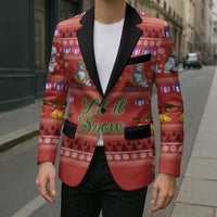 Snowman Let It Snow Christmas Blazer Xmas Holiday Patterns - Wonder Print Shop