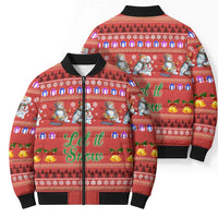 Snowman Let It Snow Christmas Bomber Puffer Jacket Xmas Holiday Patterns - Wonder Print Shop