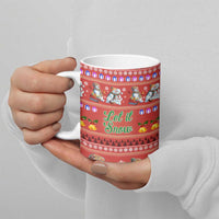 Snowman Let It Snow Christmas Ceramic Mug Xmas Holiday Patterns - Wonder Print Shop