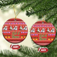 Snowman Let It Snow Christmas Ceramic Ornament Xmas Holiday Patterns - Wonder Print Shop