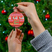 Snowman Let It Snow Christmas Ceramic Ornament Xmas Holiday Patterns - Wonder Print Shop