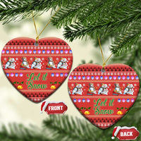 Snowman Let It Snow Christmas Ceramic Ornament Xmas Holiday Patterns - Wonder Print Shop