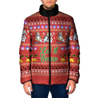 Snowman Let It Snow Christmas Padded Jacket Xmas Holiday Patterns - Wonder Print Shop