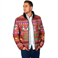 Snowman Let It Snow Christmas Padded Jacket Xmas Holiday Patterns - Wonder Print Shop