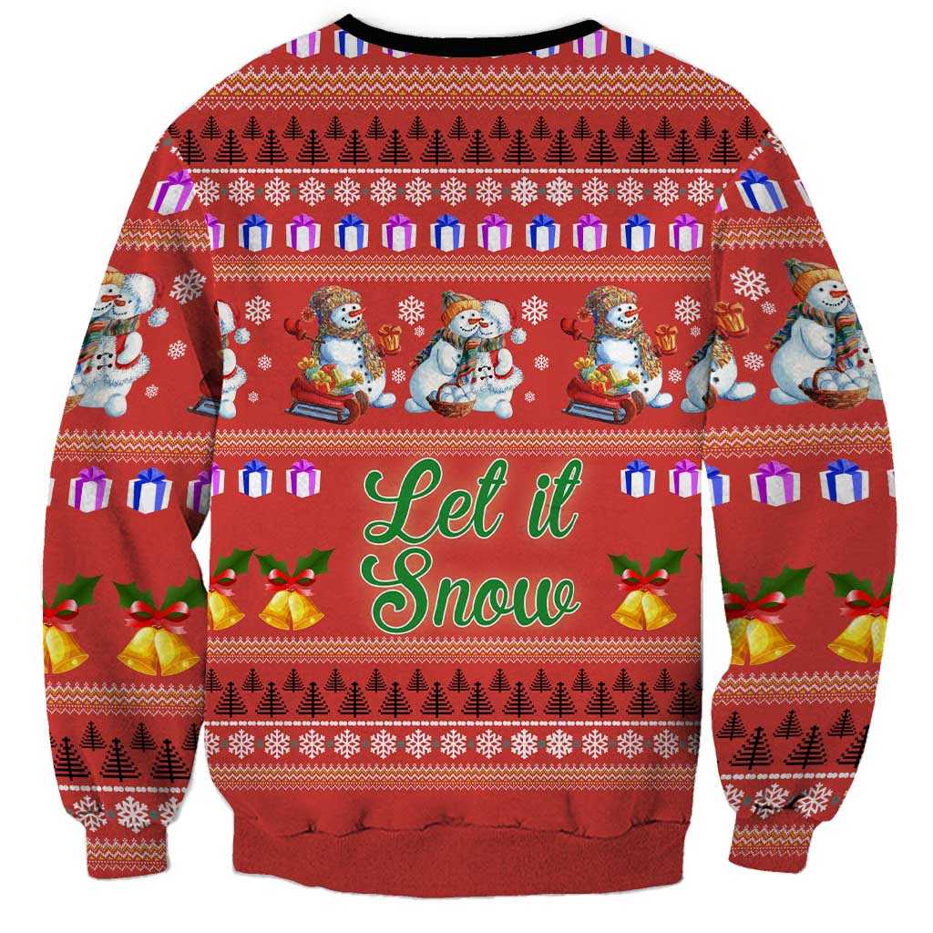 Snowman Let It Snow Christmas Sweatshirt Xmas Holiday Patterns - Wonder Print Shop