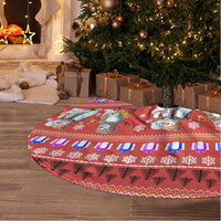 Snowman Let It Snow Christmas Tree Skirt Xmas Holiday Patterns - Wonder Print Shop