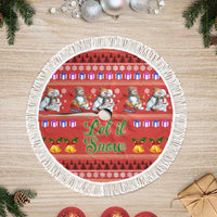 Snowman Let It Snow Christmas Tree Skirt Xmas Holiday Patterns - Wonder Print Shop