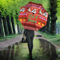Snowman Let It Snow Christmas Umbrella Xmas Holiday Patterns - Wonder Print Shop