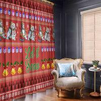 Snowman Let It Snow Christmas Window Curtain Xmas Holiday Patterns - Wonder Print Shop