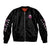 I'm A B Don't Try Me Rose Skull Sleeve Zip Bomber Jacket - Wonder Print Shop