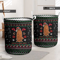 Where Is Jimbo James Marcus The Worm Laundry Basket Xmas Holiday Patterns - Wonder Print Shop