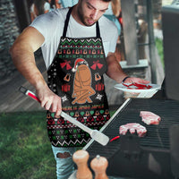Where Is Jimbo James Marcus The Worm Apron Xmas Holiday Patterns - Wonder Print Shop