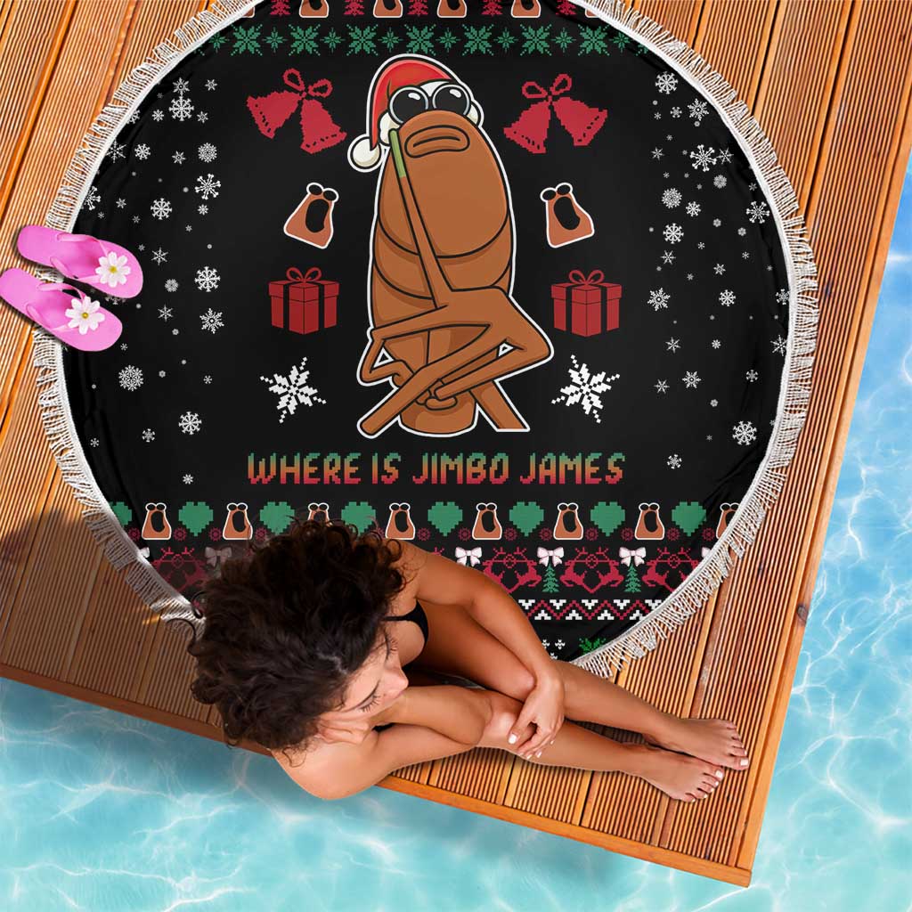 Where Is Jimbo James Marcus The Worm Beach Blanket Xmas Holiday Patterns - Wonder Print Shop
