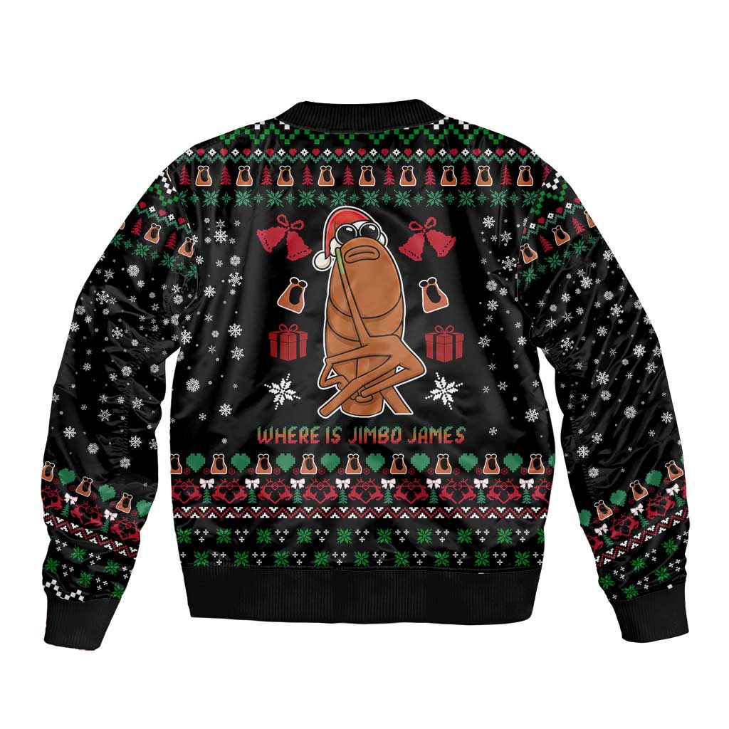 Where Is Jimbo James Marcus The Worm Bomber Jacket Xmas Holiday Patterns - Wonder Print Shop