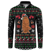 Where Is Jimbo James Marcus The Worm Button Sweatshirt Xmas Holiday Patterns - Wonder Print Shop