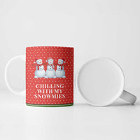 Chilling With My Snowmies Christmas Ceramic Mug Xmas Holiday Patterns - Wonder Print Shop