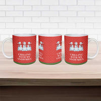 Chilling With My Snowmies Christmas Ceramic Mug Xmas Holiday Patterns - Wonder Print Shop
