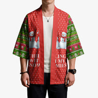 Chilling With My Snowmies Christmas Kimono Xmas Holiday Patterns - Wonder Print Shop