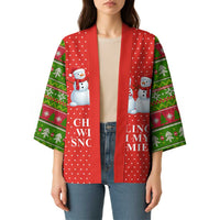 Chilling With My Snowmies Christmas Kimono Xmas Holiday Patterns - Wonder Print Shop