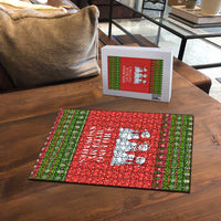 Chilling With My Snowmies Christmas Puzzle Xmas Holiday Patterns - Wonder Print Shop
