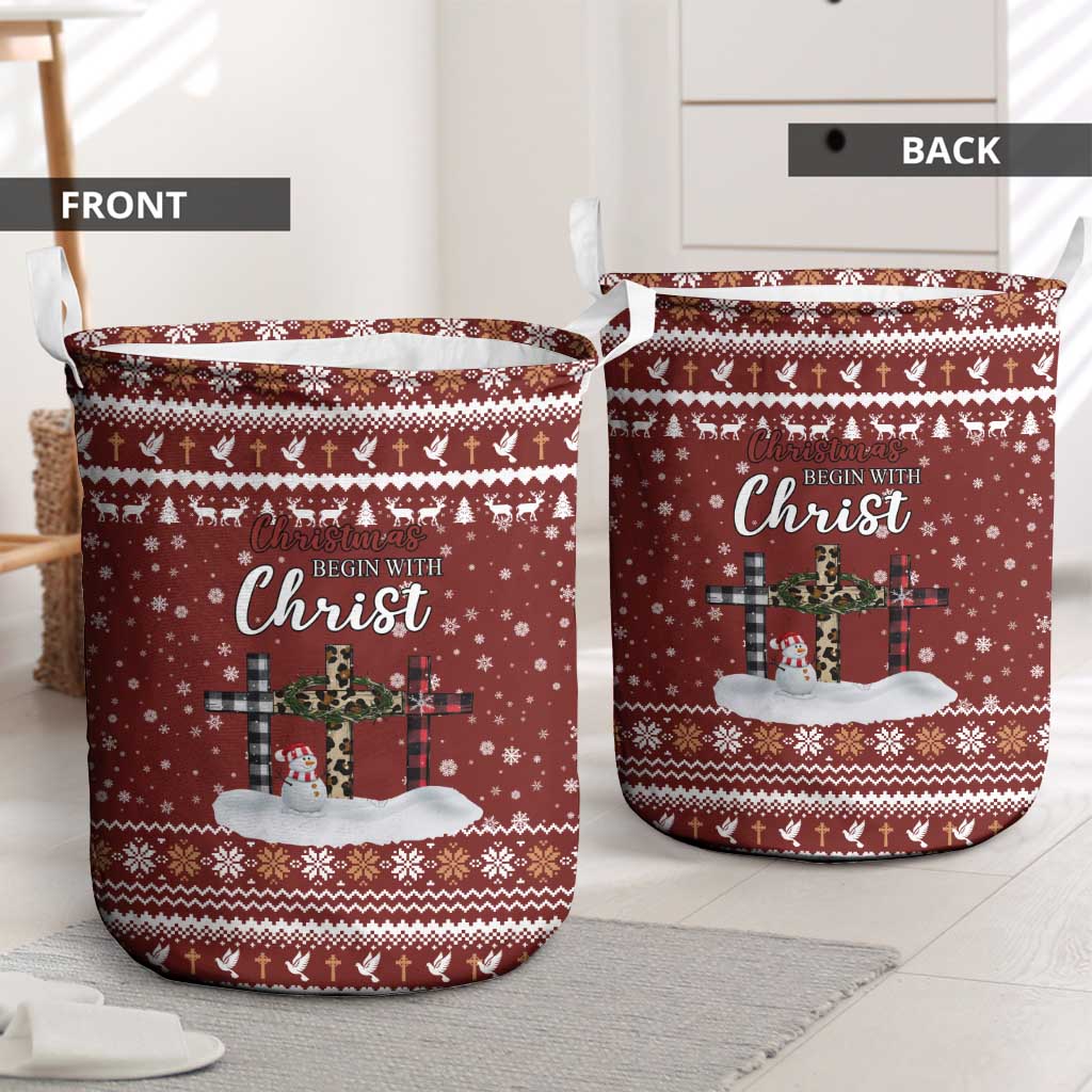 Christian Noel Christmas Laundry Basket Xmas Holiday Patterns - Wonder Print Shop