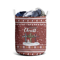 Christian Noel Christmas Laundry Basket Xmas Holiday Patterns - Wonder Print Shop