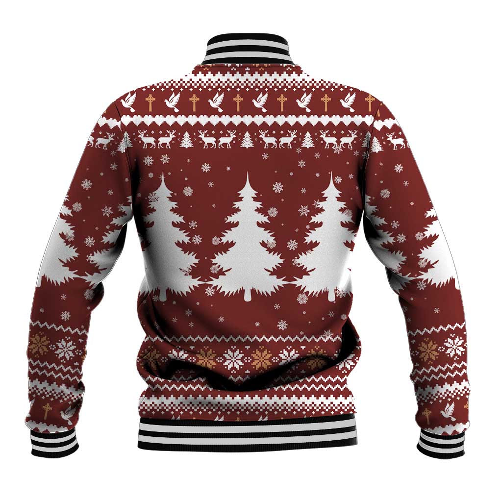 Christian Noel Christmas Baseball Jacket Xmas Holiday Patterns - Wonder Print Shop