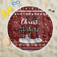 Christian Noel Christmas Beach Blanket Xmas Holiday Patterns - Wonder Print Shop