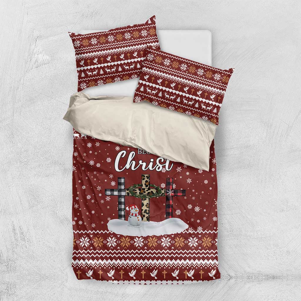 Christian Noel Christmas Bedding Set Xmas Holiday Patterns - Wonder Print Shop