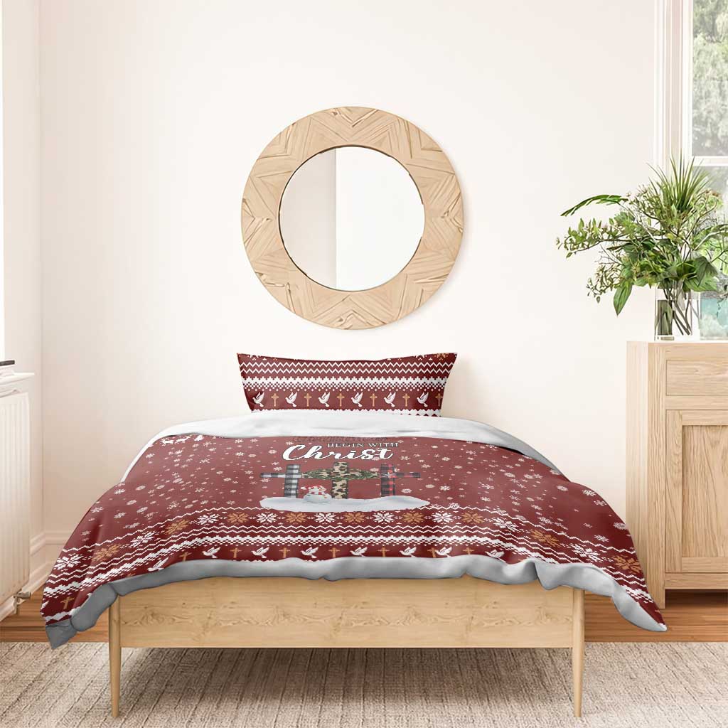 Christian Noel Christmas Bedding Set Xmas Holiday Patterns - Wonder Print Shop