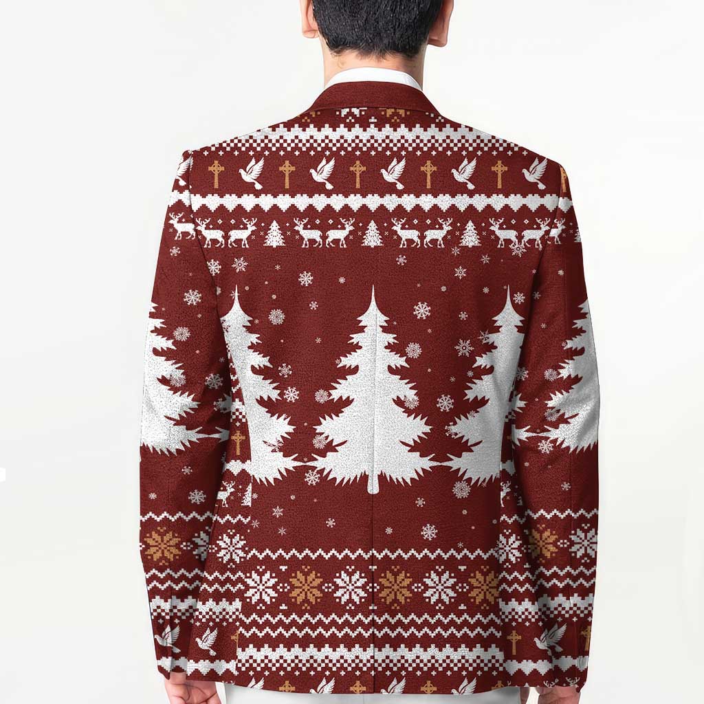 Christian Noel Christmas Blazer Xmas Holiday Patterns - Wonder Print Shop