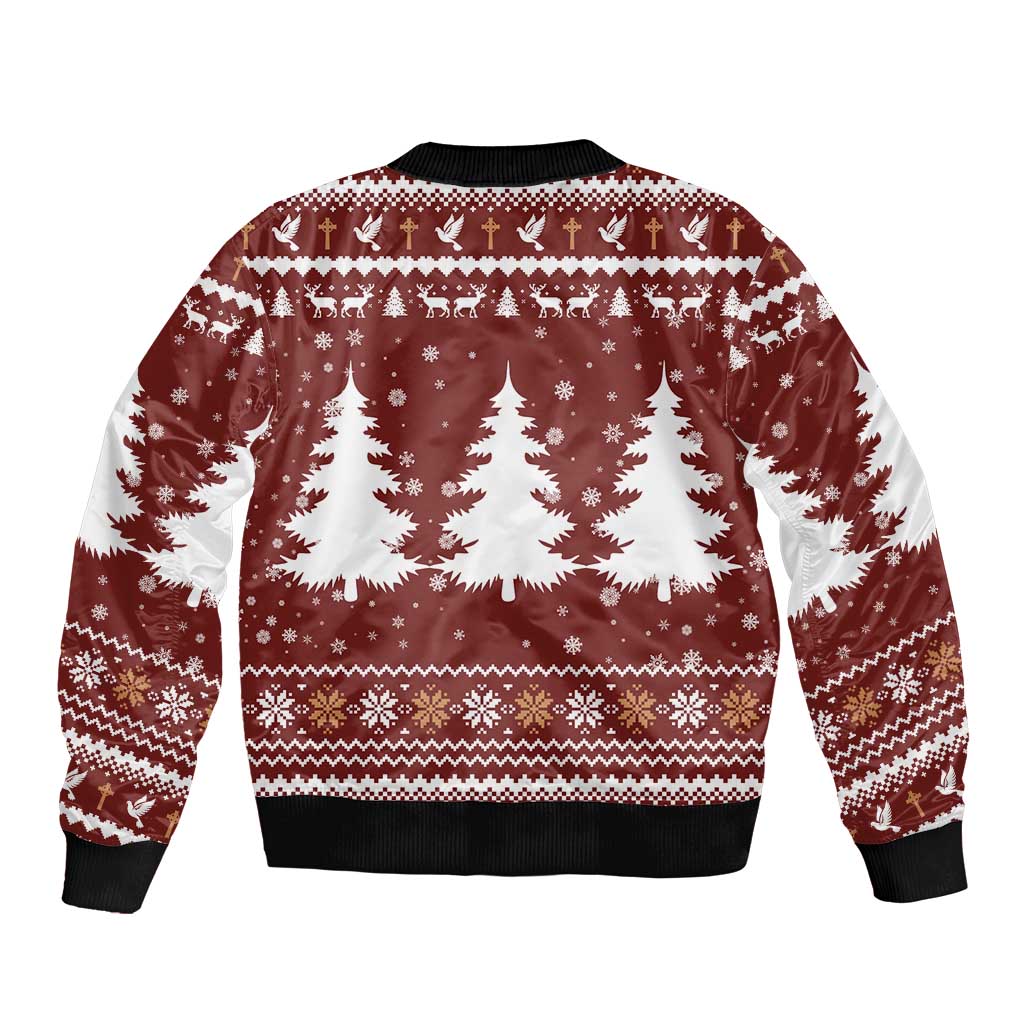 Christian Noel Christmas Bomber Jacket Xmas Holiday Patterns - Wonder Print Shop