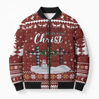 Christian Noel Christmas Bomber Puffer Jacket Xmas Holiday Patterns - Wonder Print Shop