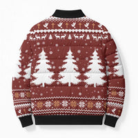 Christian Noel Christmas Bomber Puffer Jacket Xmas Holiday Patterns - Wonder Print Shop