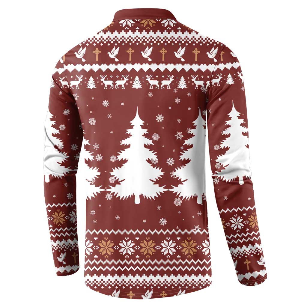 Christian Noel Christmas Button Sweatshirt Xmas Holiday Patterns - Wonder Print Shop