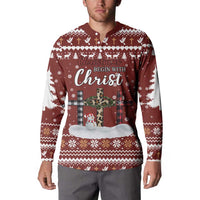 Christian Noel Christmas Button Sweatshirt Xmas Holiday Patterns - Wonder Print Shop