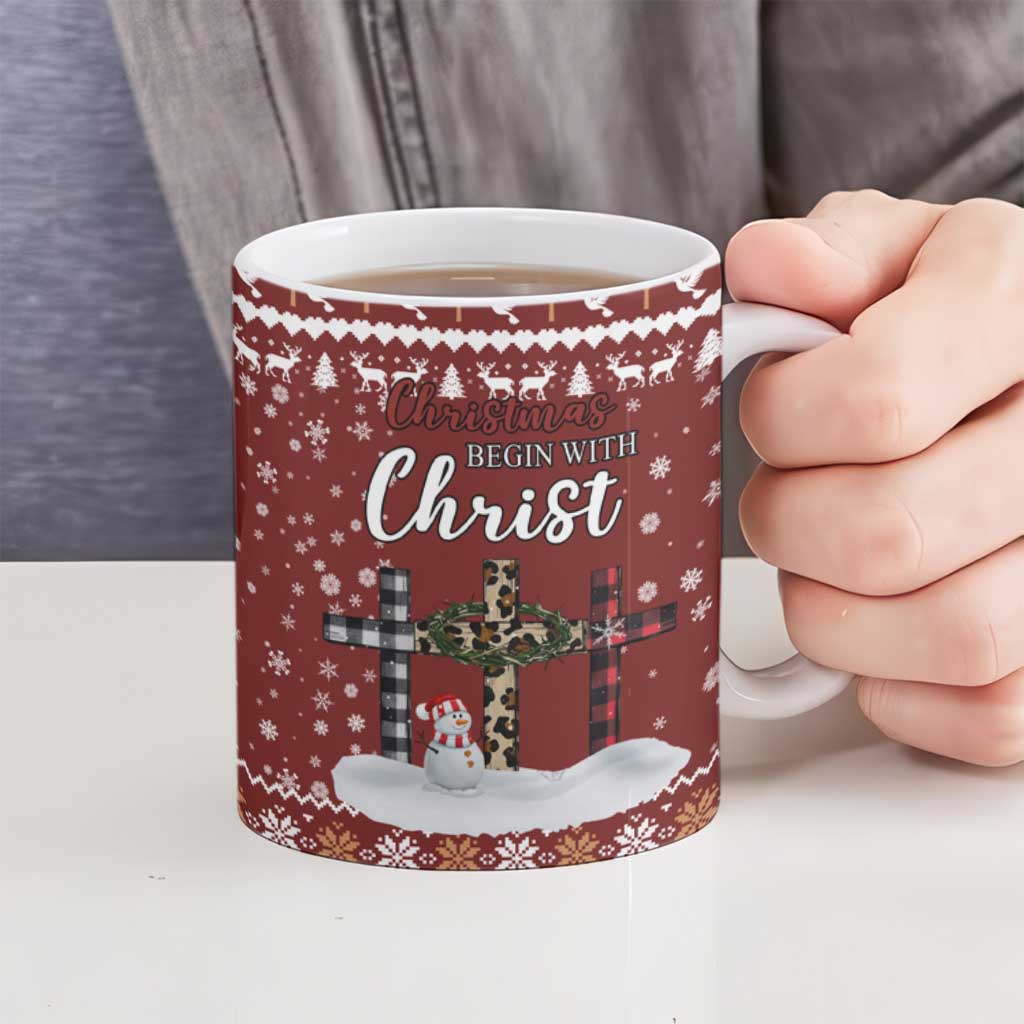 Christian Noel Christmas Ceramic Mug Xmas Holiday Patterns - Wonder Print Shop