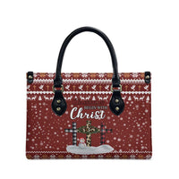 Christian Noel Christmas Leather Bag Xmas Holiday Patterns - Wonder Print Shop