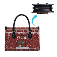 Christian Noel Christmas Leather Bag Xmas Holiday Patterns - Wonder Print Shop