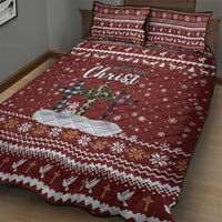Christian Noel Christmas Quilt Bed Set Xmas Holiday Patterns - Wonder Print Shop