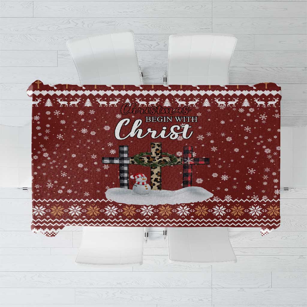 Christian Noel Christmas Tablecloth Xmas Holiday Patterns - Wonder Print Shop