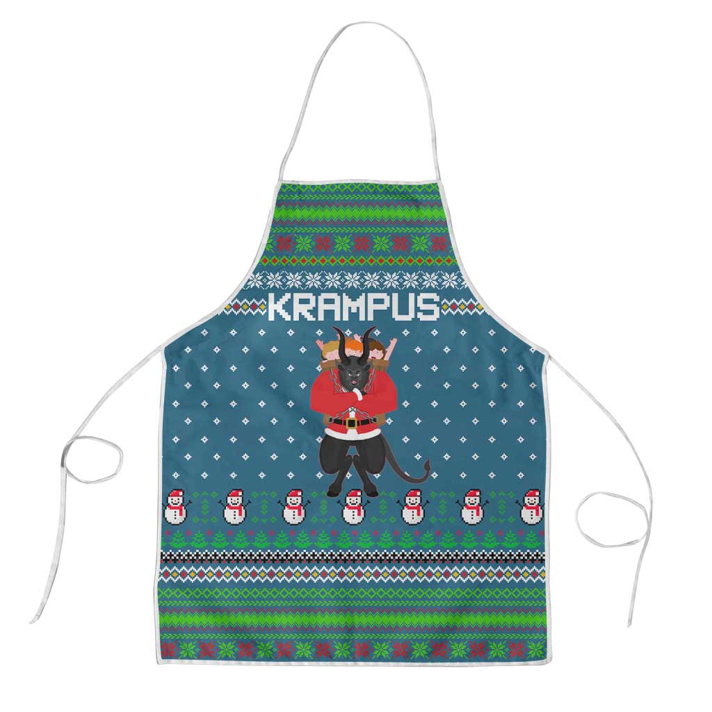 Merry Krampus Christmas Apron Xmas Holiday Patterns - Wonder Print Shop
