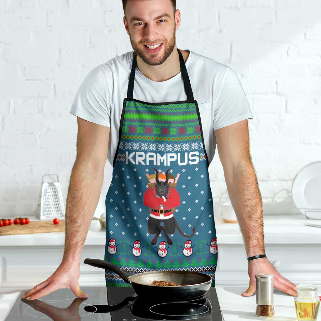 Merry Krampus Christmas Apron Xmas Holiday Patterns - Wonder Print Shop