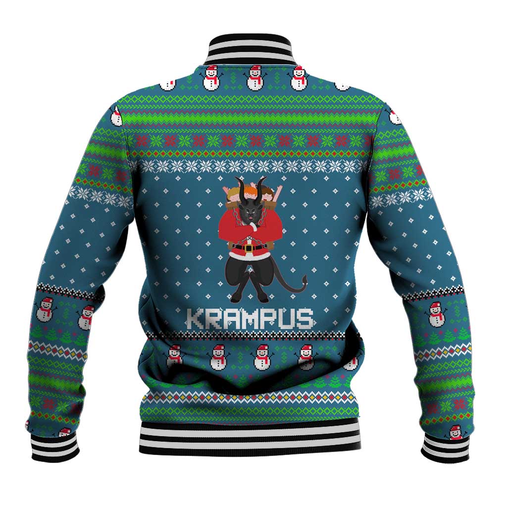 Merry Krampus Christmas Baseball Jacket Xmas Holiday Patterns - Wonder Print Shop