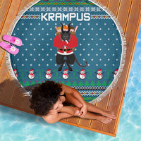 Merry Krampus Christmas Beach Blanket Xmas Holiday Patterns - Wonder Print Shop